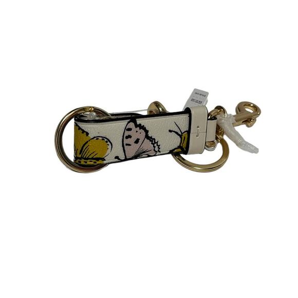 Coach Trigger Snap Bag Charm With Creature Print Keychain - Picture 2 of 6
